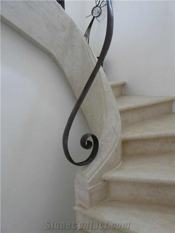 Semond Clair Limestone Stair Riser and Steps