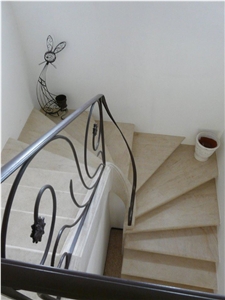 Semond Clair Limestone Stair Riser and Steps