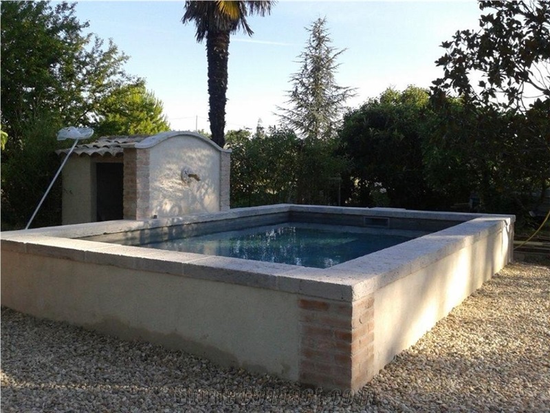 Vilhonneur Limestone Garden Fountain Pool Coping