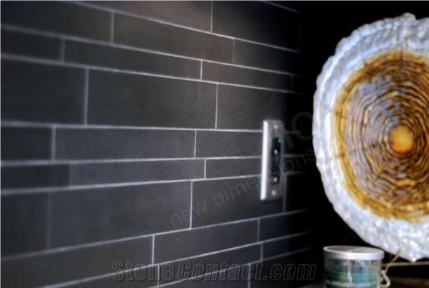 Norstone Basalt Il Tiles Ebony Kitchen Backsplash Wall