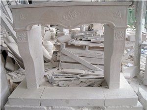 Pierre De La Sine Limestone Hand Carved Fireplaces or Barbecues