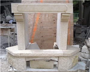 Pierre De La Sine Limestone Hand Carved Fireplaces or Barbecues