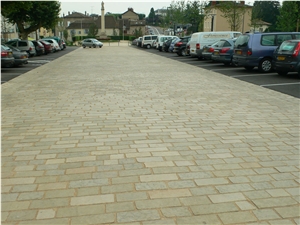 Pierre Calcaire Romaneche Street Walkway Cobble Stone