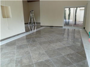 Pierre Pompignan Gris Limestone Polished Flooring