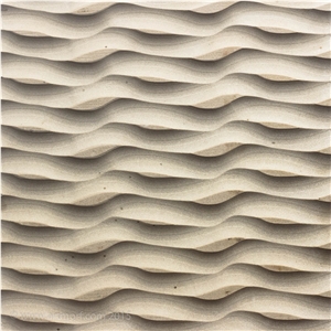Natural Stone 3d Wall Panels, Beige Buff Sandstone Building & Walling