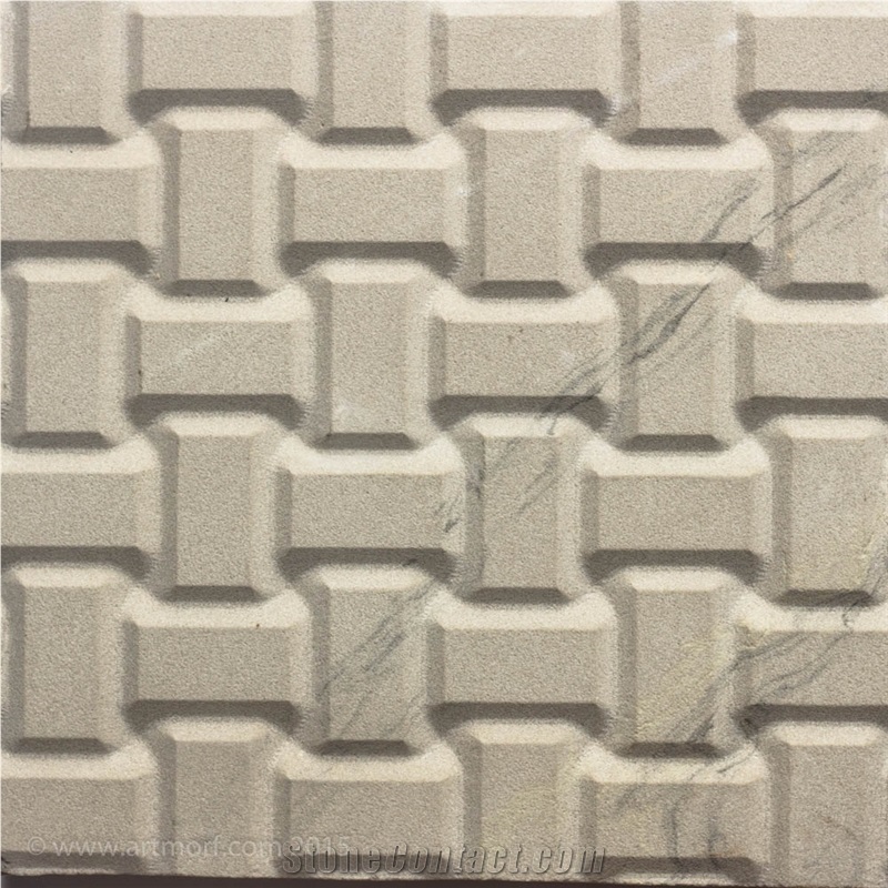 Natural Stone 3d Wall Panels, Beige Sandstone Building & Walling