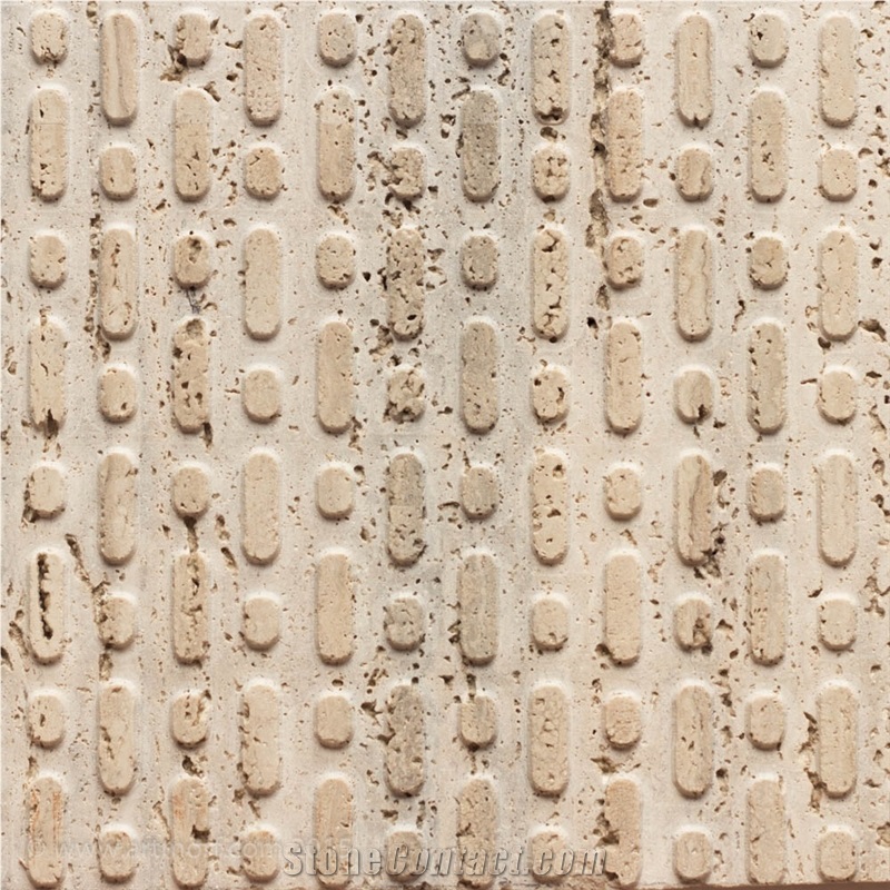 Travertine Natural Stone 3d Wall Panels, Beige Travertino Ascoli Building & Walling