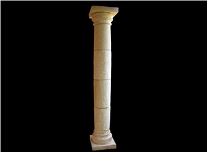 Pierre De Paussac Columnm, Beige Limestone Columns