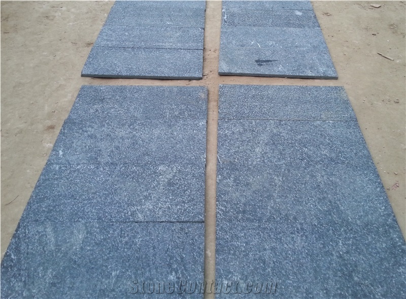 Black Stone Quartzite Tile, Black Sparkle Quartzite Tile for Floor, Hebei Black Natural Stone Tile