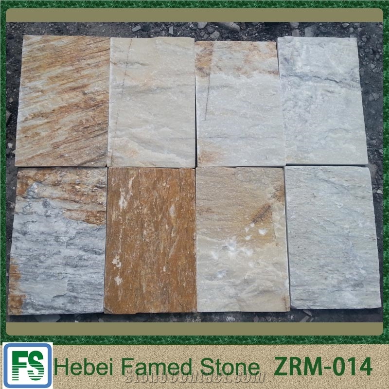 Cheap Wholesale Natural Surface Hebei Golden Slate Tiles & Slabs