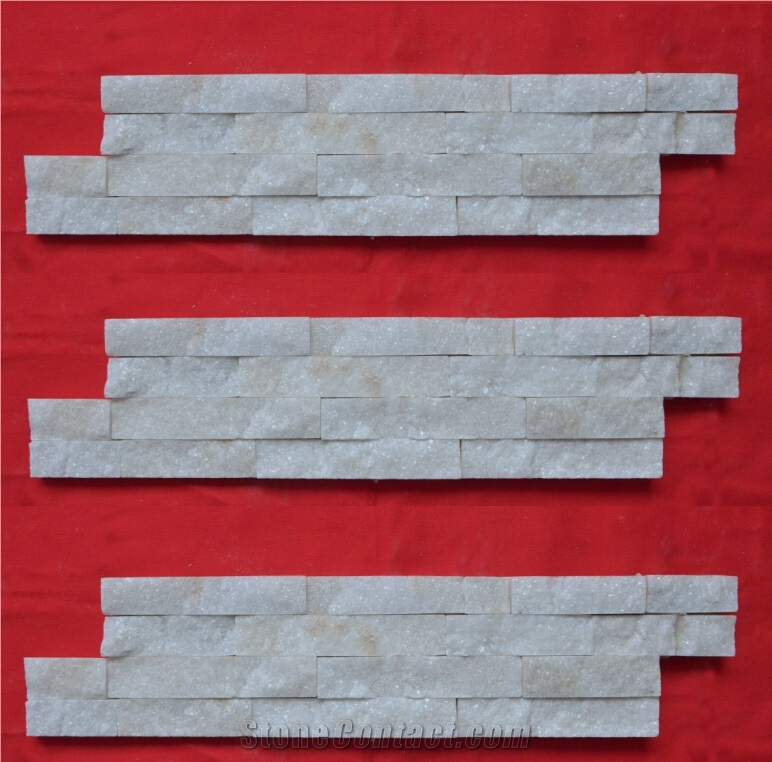 China White Quartzite Cultural Stone Staggered Stone with High Quality