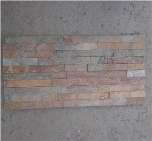 Exterior Ledge Stone Veneer Panels ,Rusty Quartz Stacked Stone