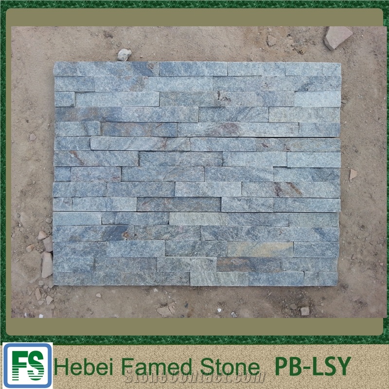 Green Quartzite Cultured Stacked Stone, Natural Quartzite Stone Green Quartzite Cultured Stone