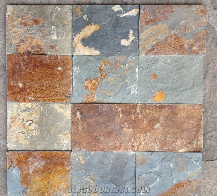 High Lever Rusty Slate Slab & Tiles for Floor