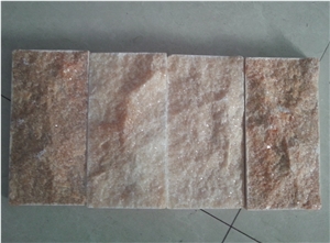 Manufacture Cheap Mushroom Stone Decoration,Natural Quartz Stone Mushroom Stone Outerwall Decorative in Pink