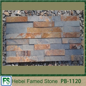 Rusty Slate Cultured Stone, Stacked Stone, Cheapest Veneer Stone for Wall Outdoor