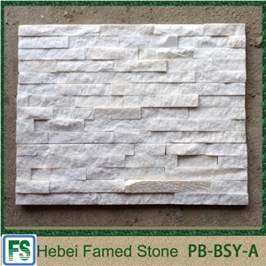 Slate Culture Stone Veneer in White for Wall Covering,Natural Surface Quartzite Cultural Stone, S Stone White Quartzite Cultured Stone
