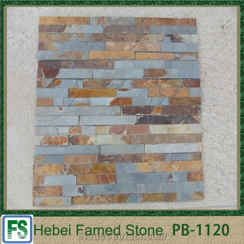 Super Thin Stacked Natural Slate Cultured Stone Veneer