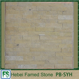 Yellow Sandstone Wall Decoration Cultured Stone,Yellow Cultured Stone, Natural Beige Sandstone Stone Wall Decor