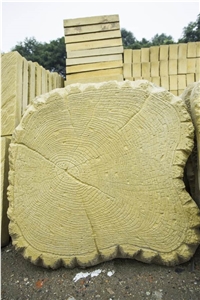 China Beige Manmade Stone Step Brick Relief