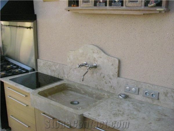 Pierre De Pontijou Kitchen Countertop with Solid Sink