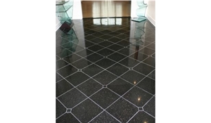Black Galaxy Granite Extra Good Quality Polished Floor Tiles