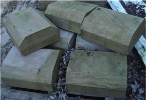 Yorkshire Stone Copings – Wall Toppings, Beige Sandstone Pier Caps