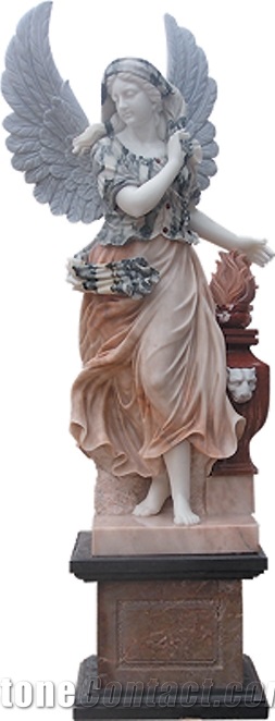 Angel Marble Sculpture, Beige Marble Sculpture & Statue