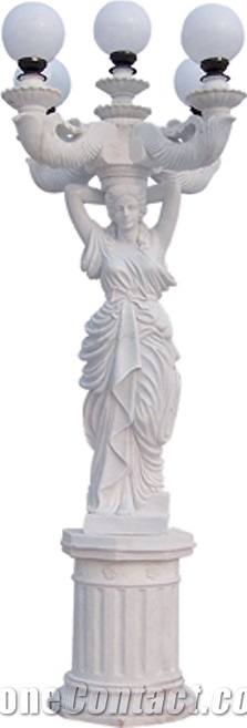 China White Marble Human Figurines Statue Sculpture