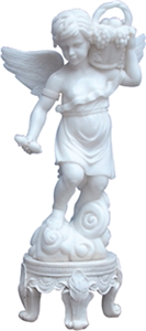 China White Marble Angel Figurines Statue, White Marble Statues,Garden Sculptures,Statues,Handcarved Sculptures,Western Statues,Landscape Sculptures