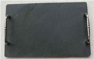 Natural and Durable Black Slate Plate,Trays,Dishes,Plates,Kitchen Hood,Kitchen Accessories, Dining Accessories