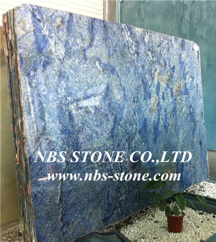 Azul Bahia Granite Slab, Brazil Blue Granite