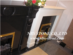 Black Fireplace Mantel,Modern Fireplace Mantel,Stone Fireplace Mantel,Pure Marble Carving Fireplace Mantels