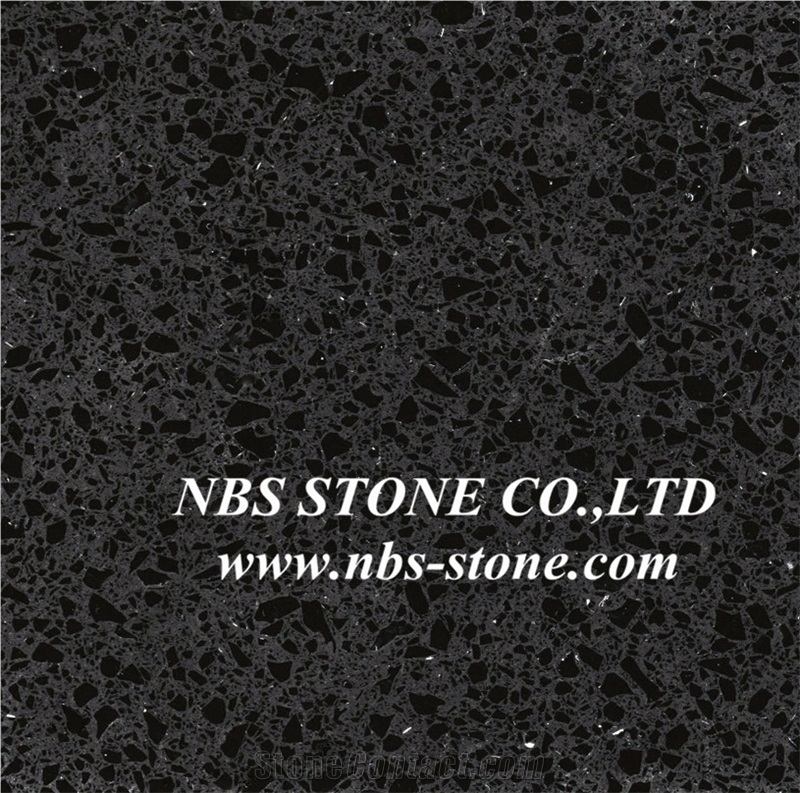 Black Galaxy Quartz Stone Tiles
