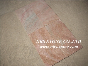 China Red Quartz Stone Tiles