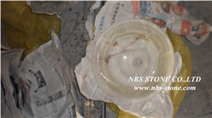 China Yellow Onyx Vessel Sinks, Wholesale Sinks,Distributed Basins,Factory Nature Stone Sinks, Manufactured Cheap Wash Basins