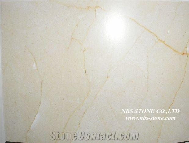 Cream Nacar Marble Wall Covering Tiles, Spain Beige Marble