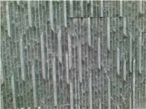 Green Water Falling Quartzite Cultured Wall Stone,Running Water Line Wall Cladding
