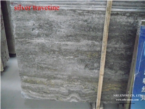Hot Sale Silver Travertine Slabs & Tiles, Turkey Grey Travertine
