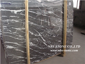 Italy Black Marquina Marble Slab,Italy Black Marble Wall Covering Tiles