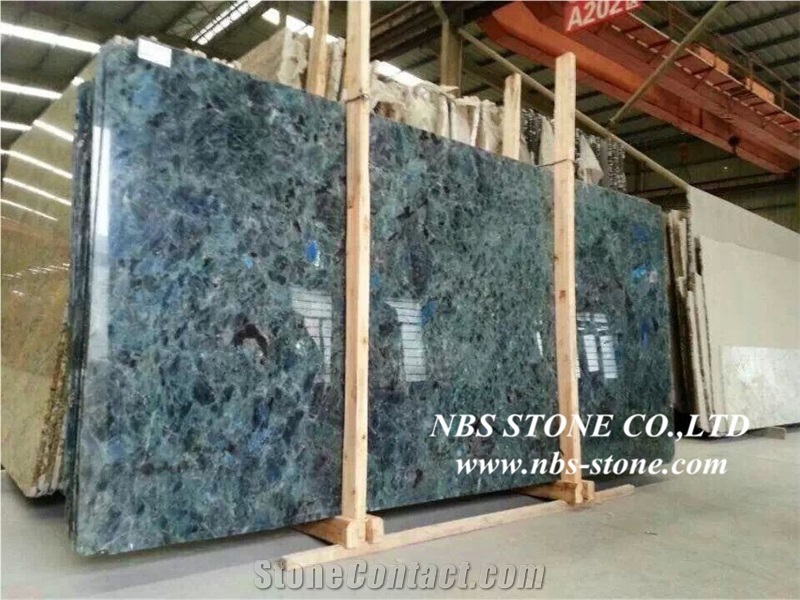 Madagascar Blue Granite Slabs & Tiles,Labradorit Volga Blue Granite Slab