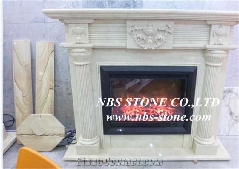 Pure Marble Carving Fireplace Mantels, Marble Mantelshelf, Classy White Marble Hand Carving Sculptured Fireplace Mantel, Pure White Marble Fireplace Mantels