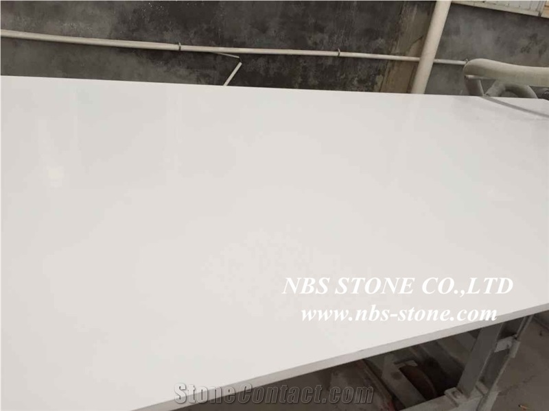 Pure White Quartzite Stone Slab & Tiles, White Stone Slabs