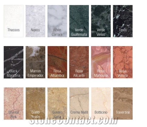 Marble Slabs and Tiles from Greece, Spain and Italy