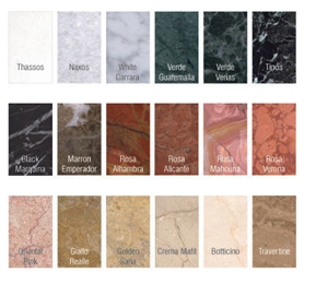 Marble Slabs and Tiles from Greece, Spain and Italy