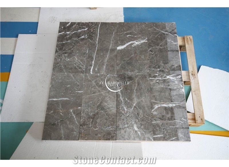 Alexander Grey Marble Slabs, Tiles, Grey Turkey Marble Tiles & Slabs
