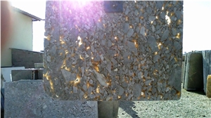 Exotic Grey Marble/Backlightable Semiprecious and Exotic Stone