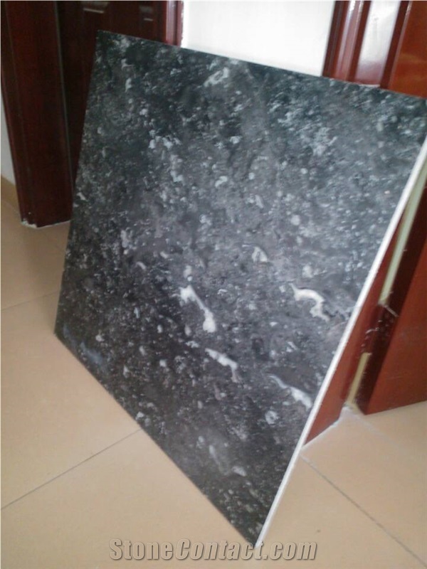 Shell Grey Marble Tiles and Slabs/Grey Marble/Shell Marble/Black Marble/Black Marble with White Veins