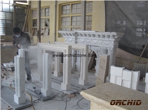 Carved Fireplaces & Stoves Natural Marble
