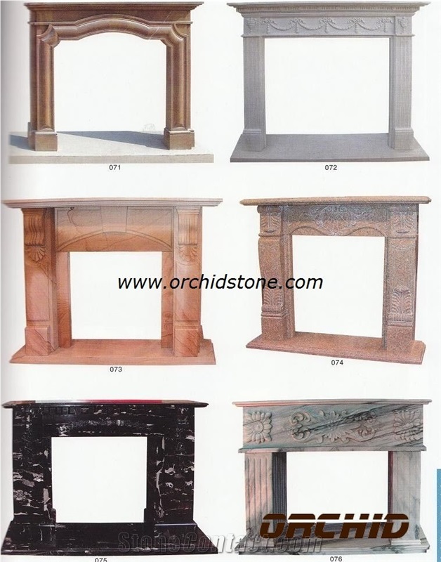 China Multicolor Marble Decorative Fireplace Mantel